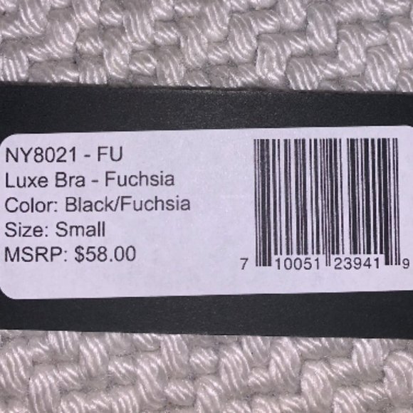 Black Noli Sports Bra with Pink Stripe - Picture 4 of 4